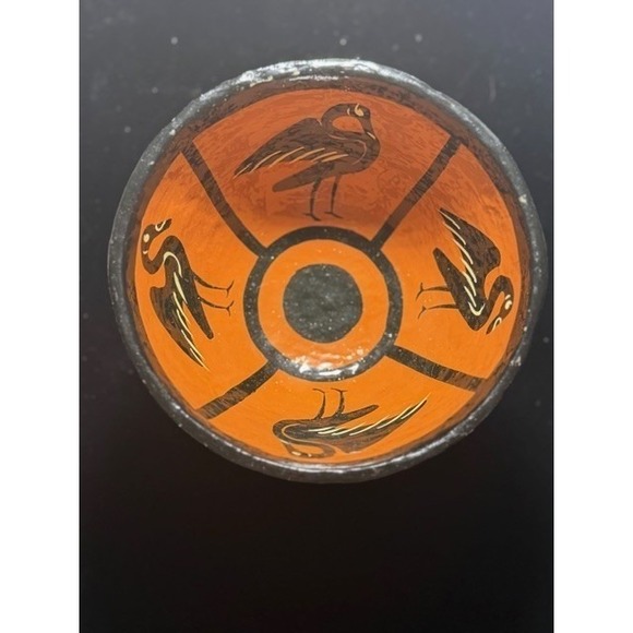 Acropolis Museum Other - Acropolis Museum Orange Bird Ceramic Bowl Miniature Replica with Base